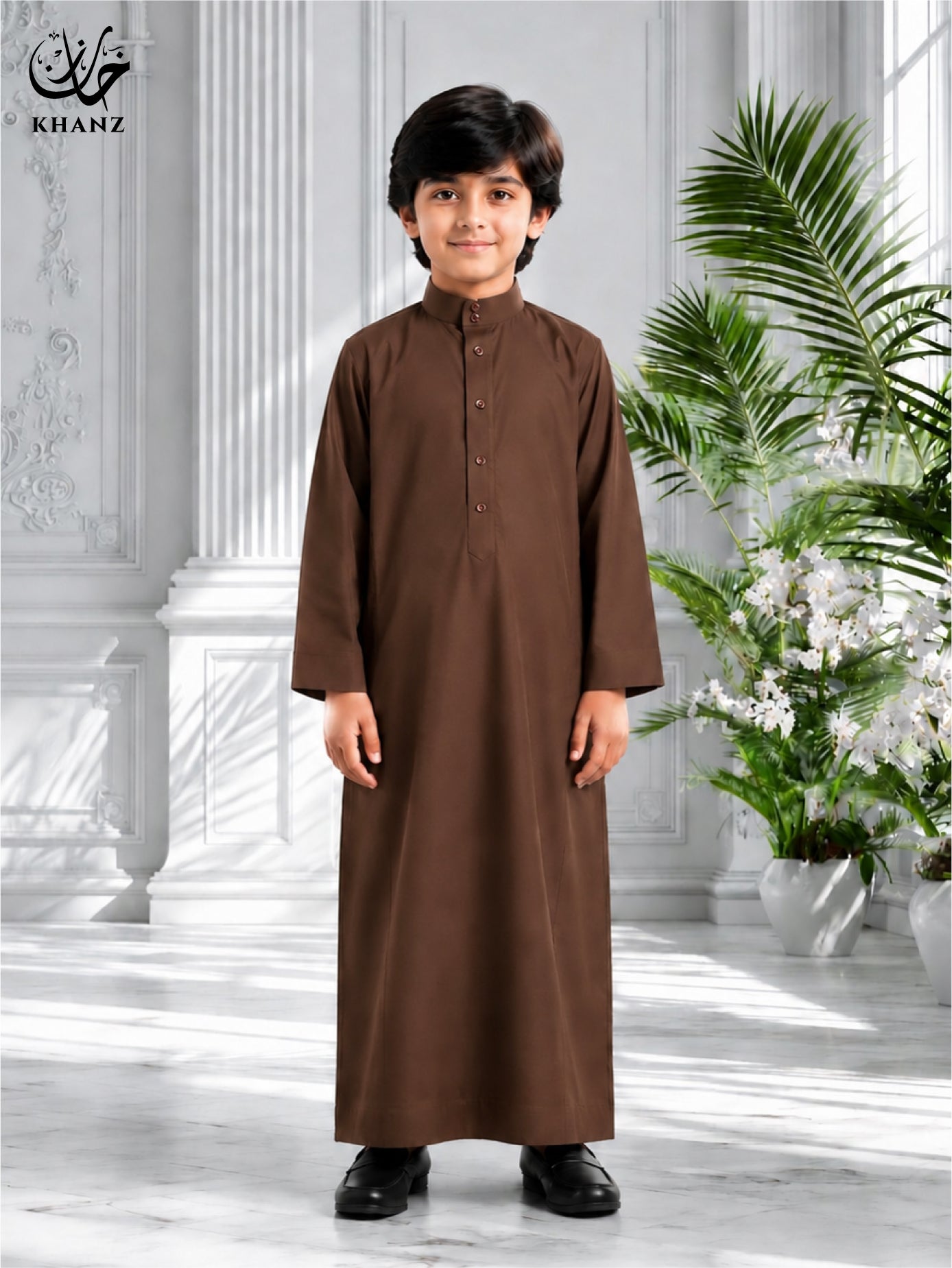 Kids Sherwani Collar Jubba | Premium Boys Thobe & Kandura