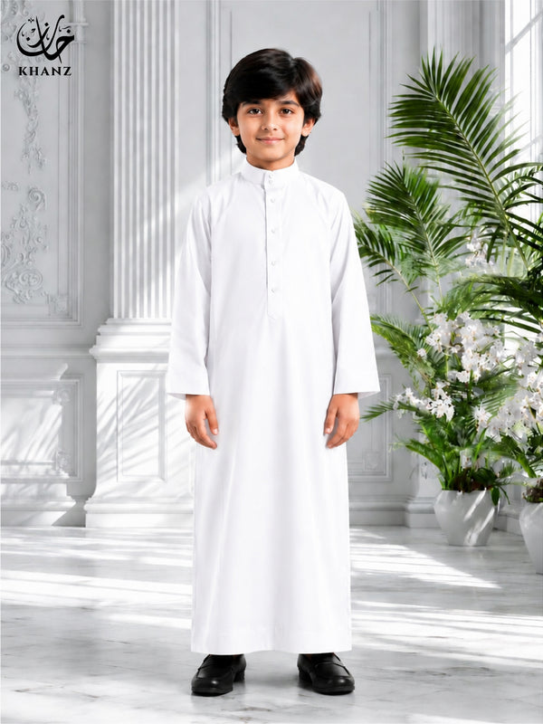 Kids Sherwani Collar Jubba | Premium Boys Thobe & Kandura