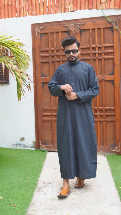 CHARCOAL GREY PREMIUM SAUDI THOBE